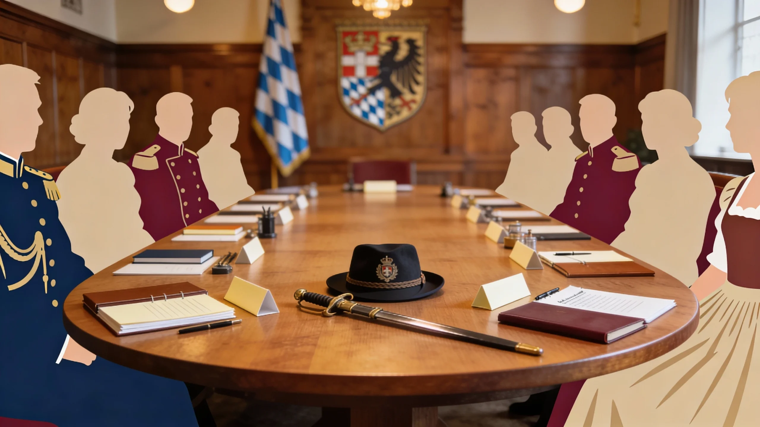 Kommandositzung der Bürger- und Landwehren in Bayern